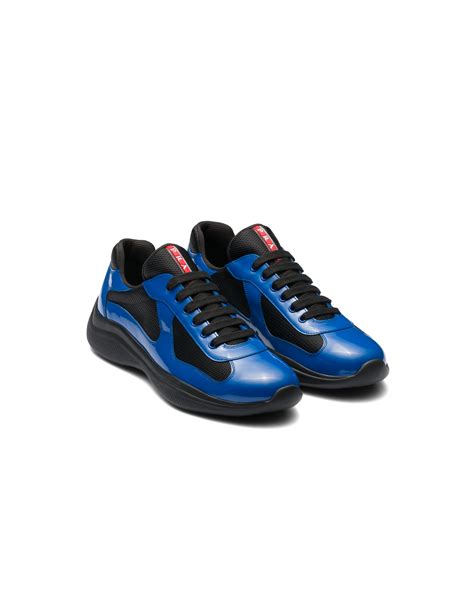 Cobalt Blue/black Prada America's Cup sneakers 